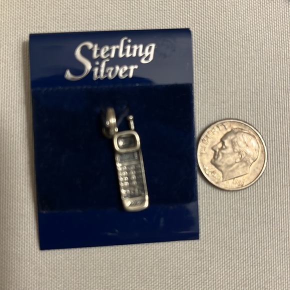 Vintage Sterling Silver Cell Phone Charm - Picture 5 of 5